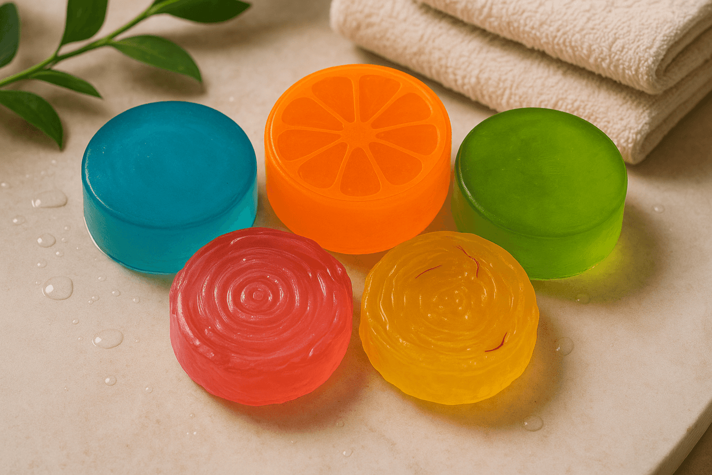 Luxury Handmade Glycerin Soap Combo (5 Soaps Total)