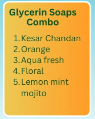 Luxury Handmade Glycerin Soap Combo (5 Soaps Total)