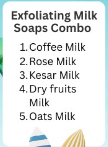 Exfoliating Milk Soaps Combo (5 Soaps Total)
