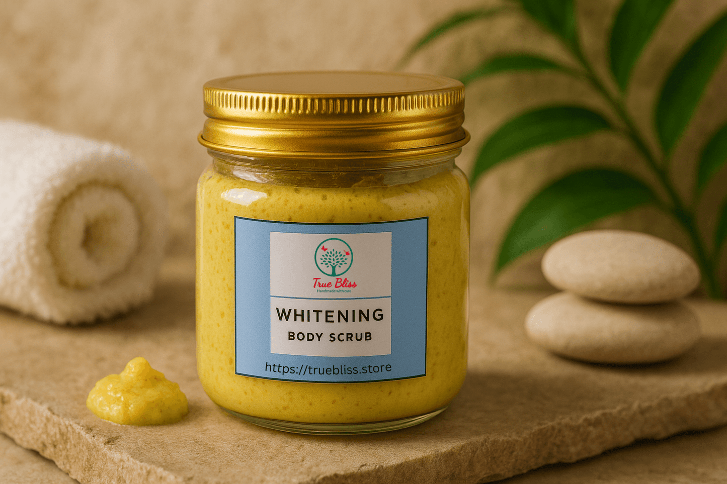 Natural Body Scrub (Rose, Green Tea, Cherry Blossom and Kaolin Clay Whitening)