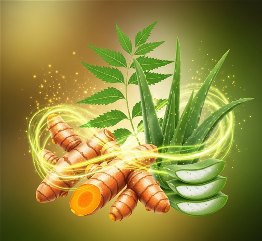 The Golden Herbs: Harnessing the Power of Turmeric, Neem, and Aloe Vera in Your Skincare