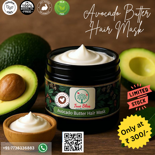 Indulge Your Locks in Luxury: The TrueBliss Skincare Handmade Avocado Butter Hair Spa Mask